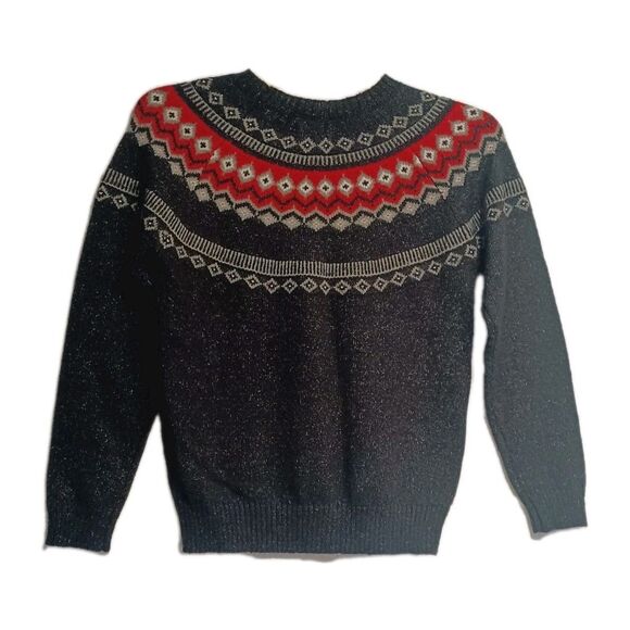 Weatherproof Vintage Women's Black Fair Isle Pullover Sweater Size Small - Picture 3 of 7
